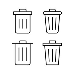 Trash icon vector for web and mobile app. trash can icon. delete sign and symbol.