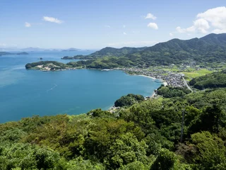 Foto op Canvas Scenic view of Suo Oshima Island from Iinoyama viewpoint - Yamaguchi prefecture, Japan © amenohi