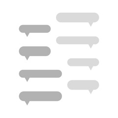 Empty speech bubble. Chat message icon. Text message. Internet network. Dialog frame. Vector illustration. Stock image.