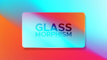 Glass morphism effect vector transparent abstract art	
