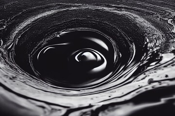 black oil paint swirl that looks like oil, generative ai