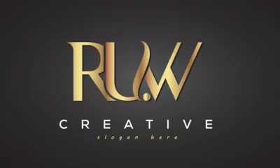 Fotobehang RUW creative luxury logo design © Murad Gazi