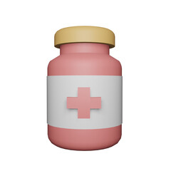 Fototapeta premium bottle of medicine 3d modeling