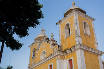 Main church in S&atilde;o Tom&eacute; das Letras, a municipality in the south of Minas Gerais state in southeastern Brazil. The city is famous because of the stones and the mysticism.