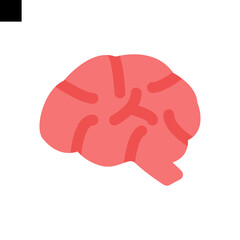 brain icon logo flat style vector