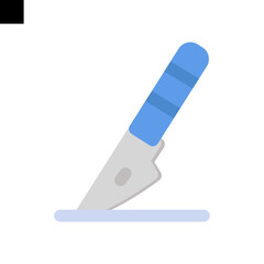 scalpel icon logo flat style vector
