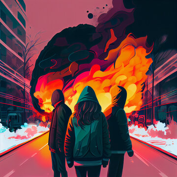 division artist graphic unrest protest riot