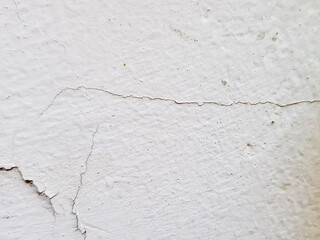 Close-up photo of a crack in the wall of a house.