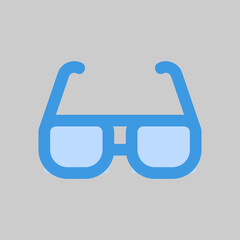 Sunglasses icon in blue style about travel, use for website mobile app presentation