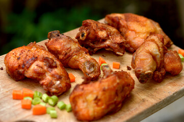 fried chicken with coriander seasoning