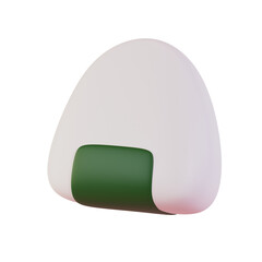 3d render japanese traditional food onigiri