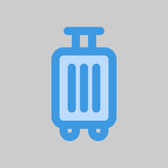 Suitcase icon in blue style about travel, use for website mobile app presentation