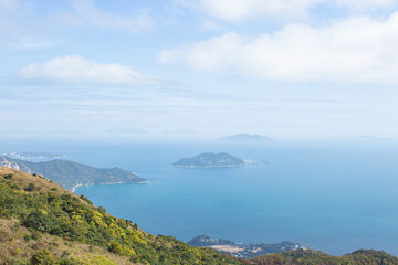 Beautiful landscape at Sunset Peak, Lantau Island, Hong Kong