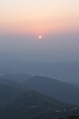 Sunset at Tai Mo Shan - the highest mountain in Hong Kong