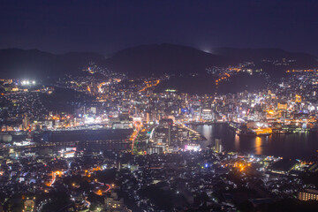 Night view at Inasayama or Mount Inasa, Nagasaki, Japan
