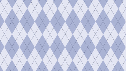 Argyle pattern blue simple background vector illustration.
