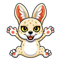 Cute pharaoh cat cartoon sitting