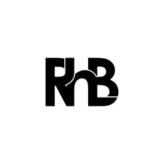 rhb letter initial monogram logo design