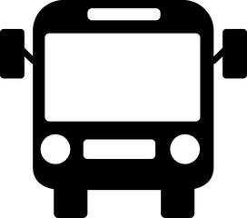 Bus vector icon. Black illustration isolated on white background for graphic and web design onwhite background..eps