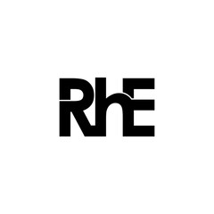 rhe letter initial monogram logo design