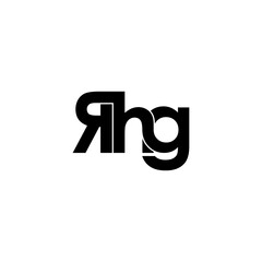 rhg letter initial monogram logo design
