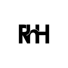 rhh letter initial monogram logo design