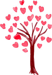 Watercolor cute Valentine's day elements