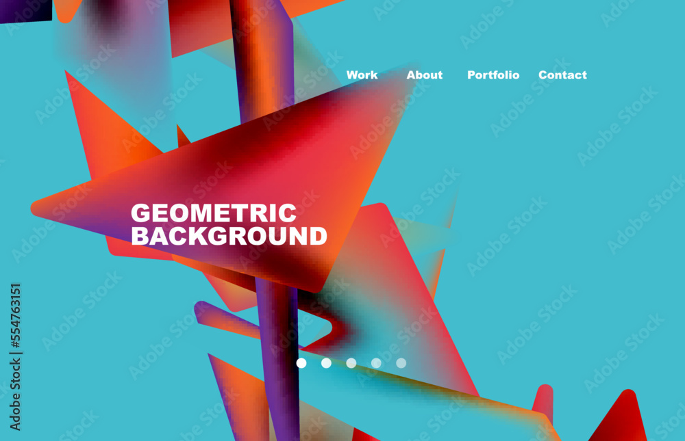 Wall mural broken pieces abstract background. trendy background for your landing page design, concept of web pa