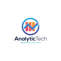 Simple Analytic Logo designs template, Business logo design