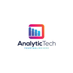 Simple Analytic Logo designs template, Business logo design