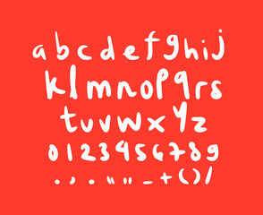 Obraz premium Doodle playful kids creative font vector.