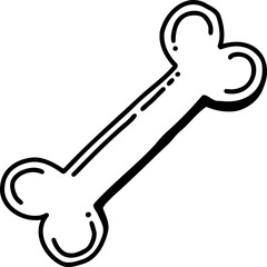 Bone line art design vector. 