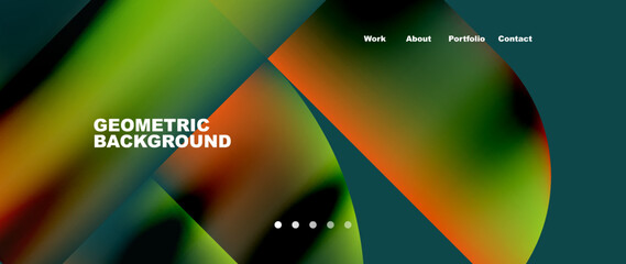 Minimal geometric abstract background. Circle and line design. Trendy techno business template for wallpaper, banner, background or landing