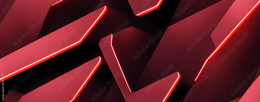 Poster vibrant and dynamic red abstract background made of geometric shapes. perfect for adding visual inte