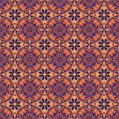 Garden Nature Seamless Pattern Floral Background Damask Aboriginal Ornament Art