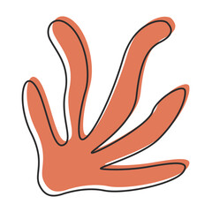 Floral Plant Botanical Abstract Boho Shape Element Vector Illustration