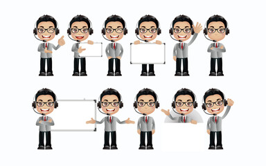 Fototapeta premium Set of people characters