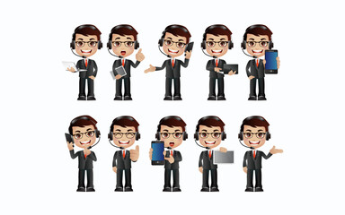 Fototapeta premium Set of people characters