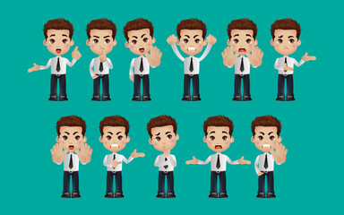 People with different poses. vector