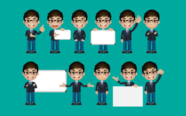 People with different poses. vector