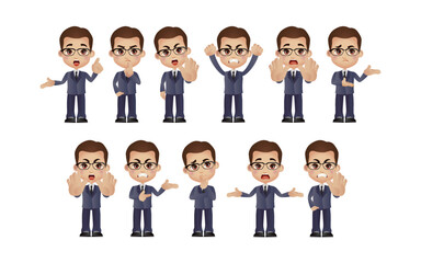 Fototapeta premium Set of man characters.