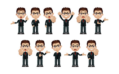 Set of man characters.