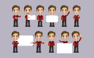 Set of man characters.