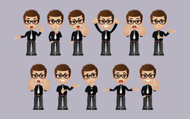 Set of man characters.