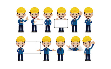 People with different poses. vector