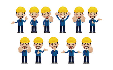 People with different poses. vector