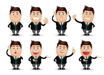Fototapeta premium Cute People - businessman set 