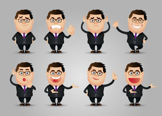 Fototapeta premium Cute People - businessman set 