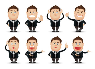 Fototapeta premium Cute People - businessman set 