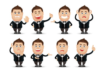 Fototapeta premium Cute People - businessman set 